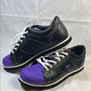Women's Black and Purple Sneakers